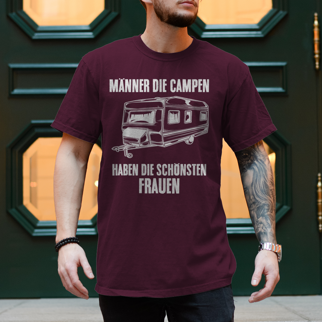 Herren T-Shirt "Männer die Campen, haben die schönsten Frauen" Variante 1