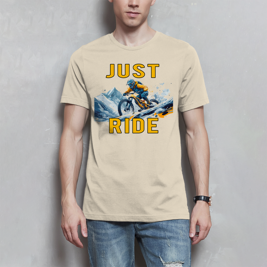 Herren T-Shirt Fahrrad Mountenbiker Shirt "JUST RIDE"