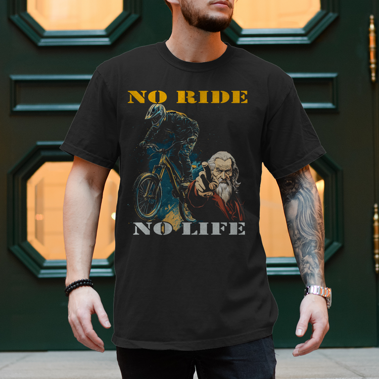 Fahrrad T-Shirts Spruch:  NO RIDE NO LIFE 2