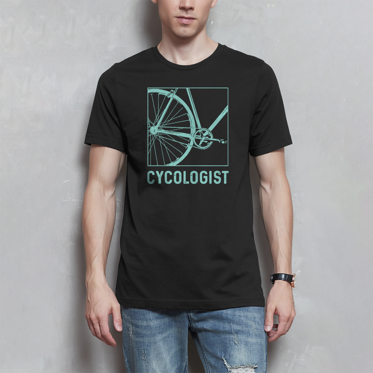 Fahrrad-T-Shirt: Cyclogist – Fahrrad-Shirt für echte Bike-Liebhaber – Vorderansicht
