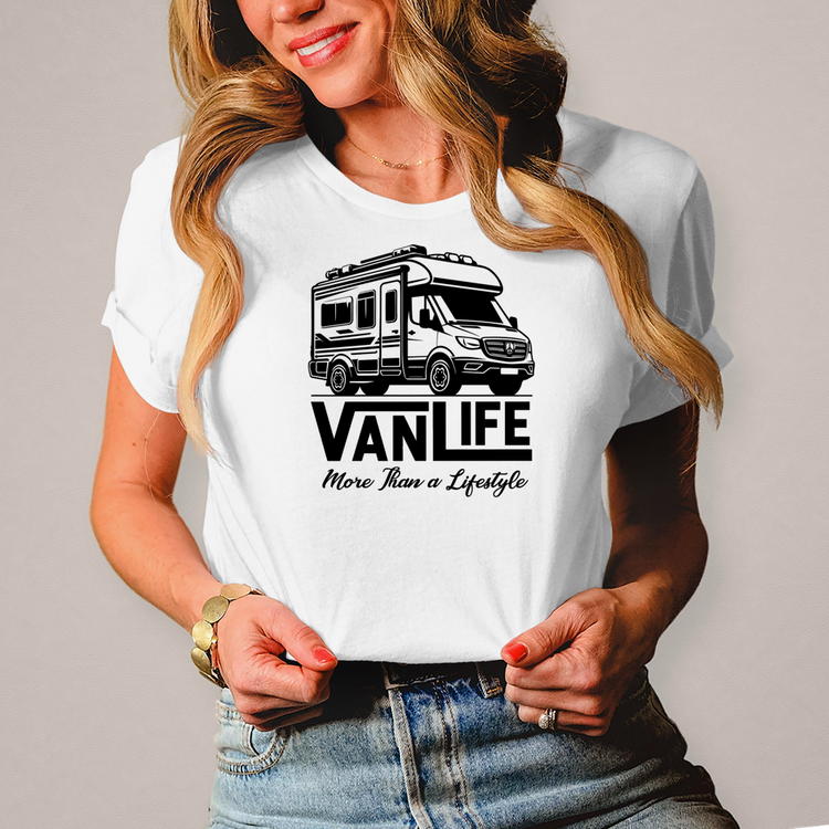 Damen „Vanlife – More than a Lifestyle“ Abenteuer-Shirt! – Vorderansicht