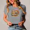 Boho-Vibes & Highway-Träume: Retro „Vanlife“ Damen-Shirt – Vorderansicht