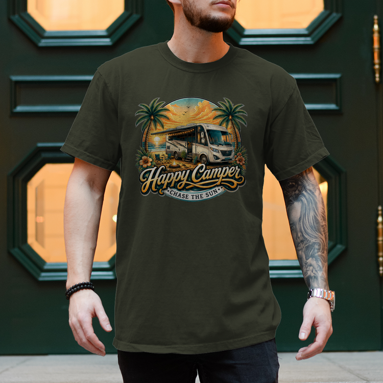 Happy Camper – Chase the Sun | Das perfekte Camper T-Shirt
