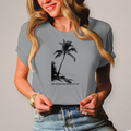 Damen T-Shirt: Van Life Shirt mit Palmen Motiv