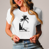 Damen T-Shirt: Vanlife Shirt mit Palmen Motiv – Vorderansicht