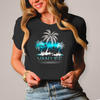 Damen Vanlife Shirt mit Palmen – Stylisches Camping-T-Shirt für Vanlife-Fans – Vorderansicht