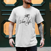 Van Life T-Shirt Motiv mit einer stilvollen Palme,