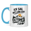 Tasse zweifarbig Partner Shirt: Ich sag wo´s lang geht