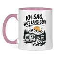 Tasse zweifarbig Partner Shirt: Ich sag wo´s lang geht