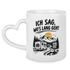 Tasse mit Herzhenkel Partner Shirt: Ich sag wo´s lang geht