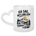 Tasse mit Herzhenkel Partner Shirt: Ich sag wo´s lang geht