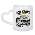 Tasse mit Herzhenkel Partner Shirt Ich Fahre
