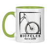 Campertasse zweifarbig Tasse: Bicycles have no Walls