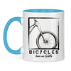 Campertasse zweifarbig Tasse: Bicycles have no Walls