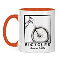 Tasse zweifarbig Bicycles have no Walls