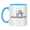 Campertasse zweifarbig Tasse: I Love my Kastenwagen