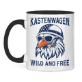 Tasse zweifarbig Tasse Kastenwagen Wild and Free