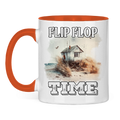 Tasse zweifarbig Tasse Flip Flopp Time