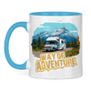 Campertasse zweifarbig Tasse: Way To Adventure