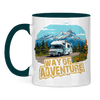 Campertasse zweifarbig Tasse: Way To Adventure