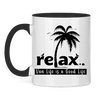 Campertasse zweifarbig Tasse: Relax Van Life is a Good Life
