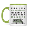 Campertasse zweifarbig Tasse: Frauen mit Wohnmobil haben die schönsten Männer