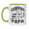 Campertasse zweifarbig Tasse: Camping Papa