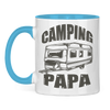 Campertasse zweifarbig Tasse: Camping Papa