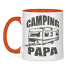Campertasse zweifarbig Tasse: Camping Papa