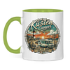 Campertasse zweifarbig Tasse: Küstencamper