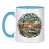 Campertasse zweifarbig Tasse: Küstencamper