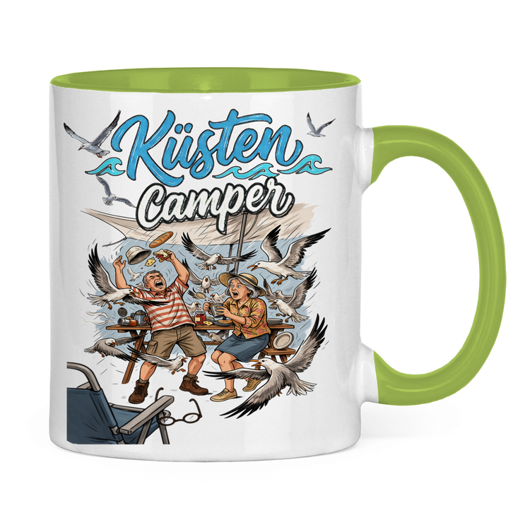 Zweifarbige Campertasse „Küstencamper 4“ – Rückansicht