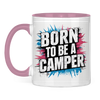 Zweifarbige Camper und Van Life Tasse: Born to be a Camper