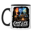 Tasse zweifarbig Tasse: Camp LifeNo Risc No Story