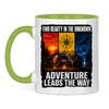 Campertasse zweifarbig Tasse:  Adventure Leads The Way
