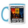 Campertasse zweifarbig Tasse:  Adventure Leads The Way