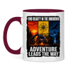 Campertasse zweifarbig Tasse:  Adventure Leads The Way