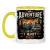 Campertasse zweifarbig Tasse: Adventure is Calling i Must Go