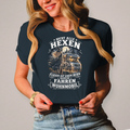 Damen Camper Shirt: „Nicht alle Hexen fliegen auf einem Besen manche fahren Wohnmobil“