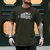 Camper Shirt – Wohnmobil mit Herz und EKG-Herzschlag