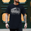 Camper Shirt – Mein Herz schlägt fürs integrierte Wohnmobil – Marineblau, Vorderansicht