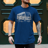 Camper Shirt – Mein Herz schlägt fürs integrierte Wohnmobil – Royalblau, Vorderansicht