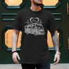 Camper Shirt – Integriertes Wohnmobil mit Herz und Bergen – Schwarz, Vorderansicht