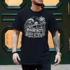Camper Shirt „Home Is Where You Park It“ – Wohnmobil am Meer – Marineblau, Vorderansicht