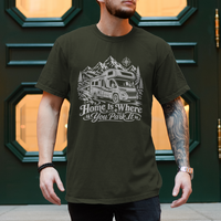 Camper Shirt „Home Is Where You Park It“ – Alkoven & Berge