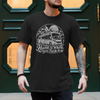 Camper Shirt „Home Is Where You Park It“ – Wohnmobil & Berge – Schwarz, Vorderansicht