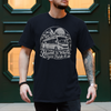 Camper Shirt „Home Is Where You Park It“ – Wohnmobil & Berge – Marineblau, Vorderansicht