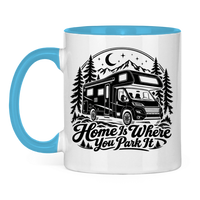 Tasse zweifarbig Campertasse Home is Where you Park it Alkoven Wohnmobil
