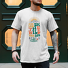 Van Life T-Shirt „Seek the Wild“ – Berge & Lagerfeuer – Weiß, Vorderansicht