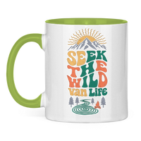 Campertasse „Seek the Wild“ – Berge & Lagerfeuer